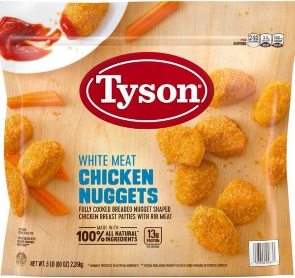 Evaxo 5 lbs. Frozen Chicken Nuggets, All-Natural Ingredients
