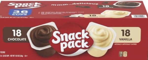 Snack Pack Chocolate & Vanilla Pudding Cups, Made with Real Milk